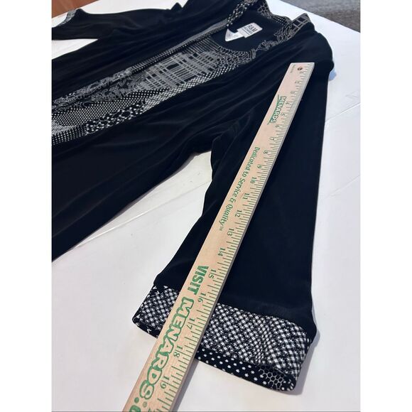 R & M Richards Black & White Printed Tunic Top & Jacket Overlay Size 18 - Picture 11 of 12